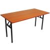 Office Furniture | RapidLine Rapidline Steel Frame Folding Table 1500W X 750D X 730Mmh Cherry Top Black Frame