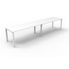 Office Furniture | RapidLine Rapidline Deluxe Infinity Desk Profile Leg Single Sided 2 Person 3000Mmw White/White