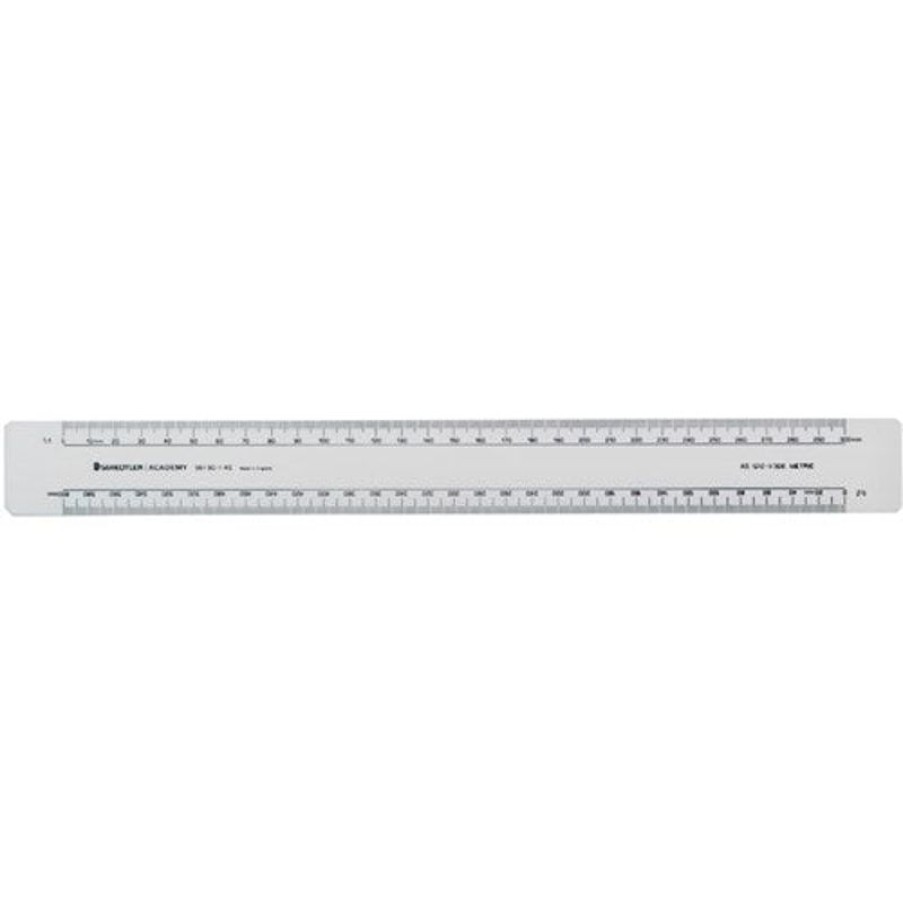 Rulers | Staedtler Staedtler Academy Scale Ruler Front 1:1,1:2 Back 1:5,1:10