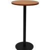 Office Furniture | RapidLine Rapidline Disc Base Dry Bar Table 600D X 1085Mmh Cherry Top Black Base