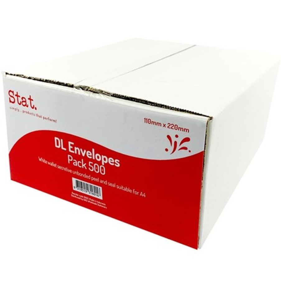 Telephones & Accessories | Stat Stat Peel And Seal Envelope Dl Secretive White Pack Of 500