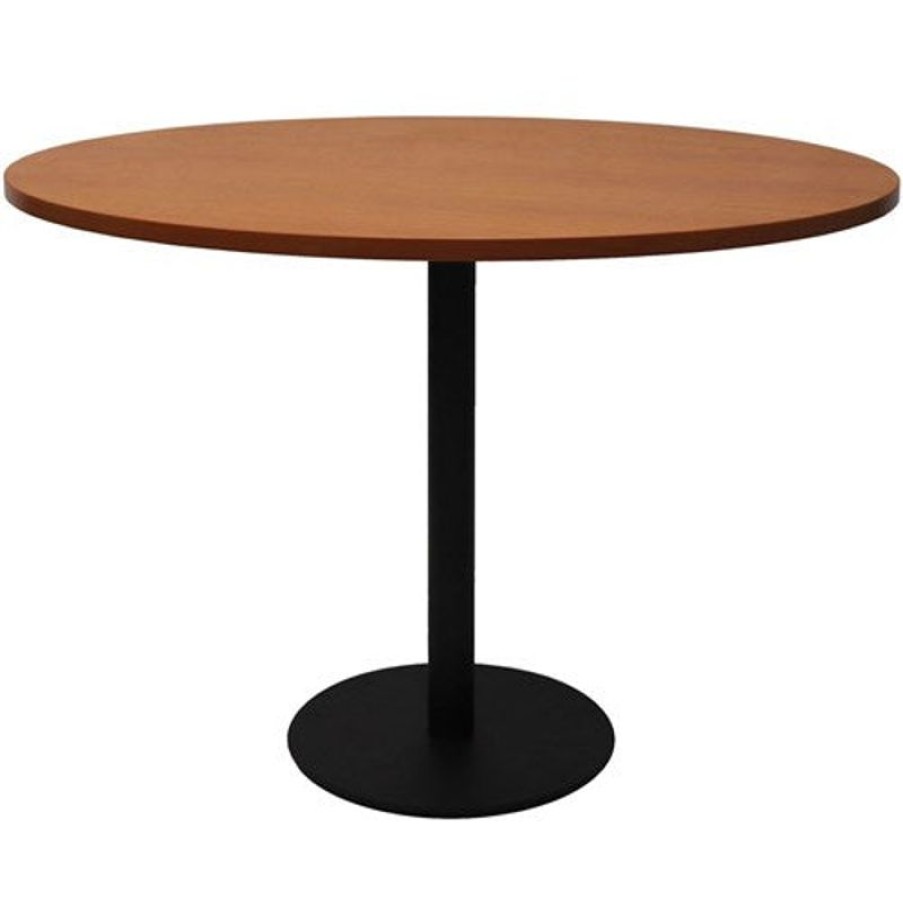 Office Furniture | RapidLine Rapidline Disc Base Round Table 1200D X 755Mmh Cherry Top Black Base