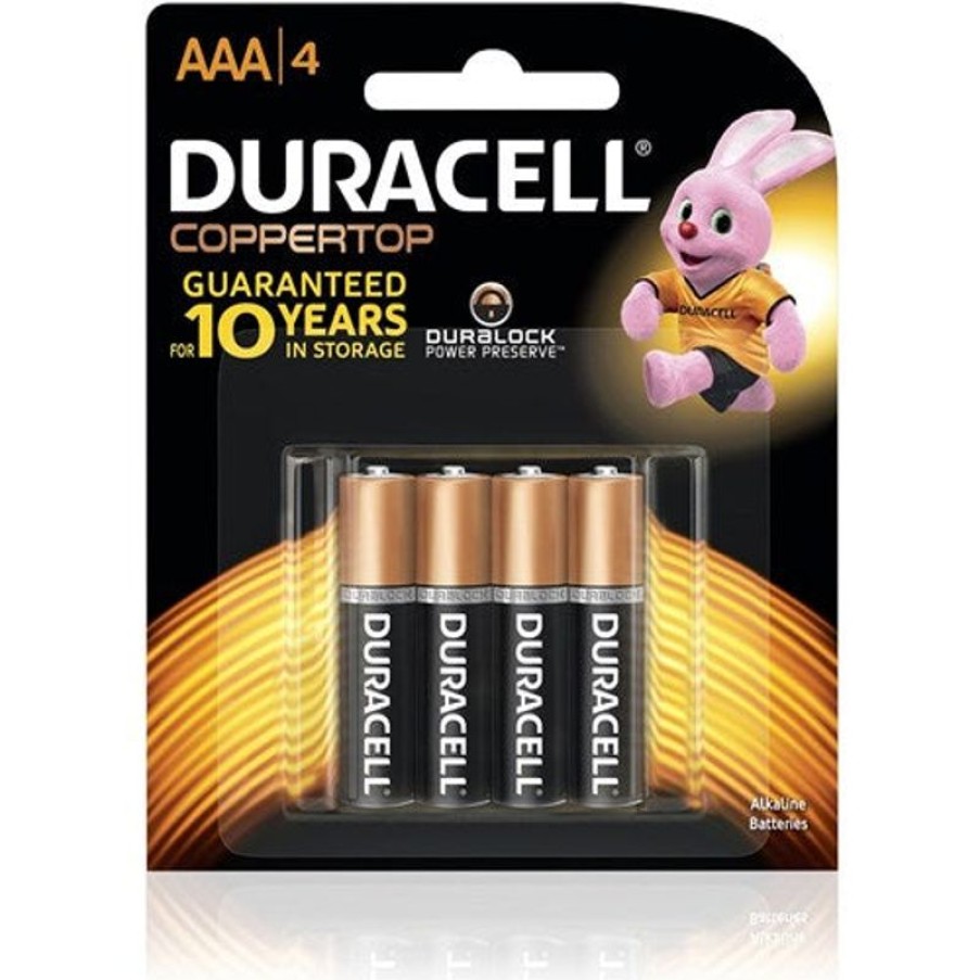 Batteries | Duracell Duracell Coppertop Alkaline Battery Size Aaa Pack Of 4