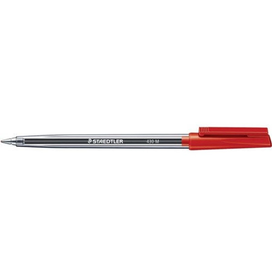 Pens | Staedtler Staedtler 430 Stick Ballpoint Pen Medium 1Mm Red Box10