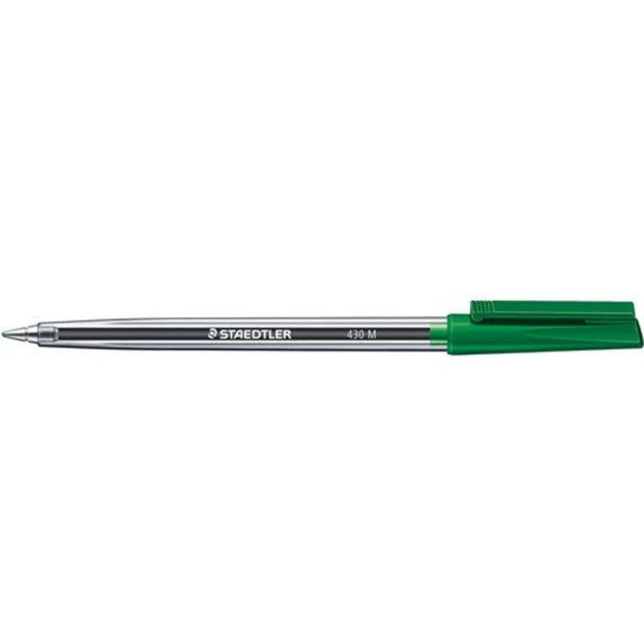 Pens | Staedtler Staedtler 430 Stick Ballpoint Pen Medium 1Mm Green Box10