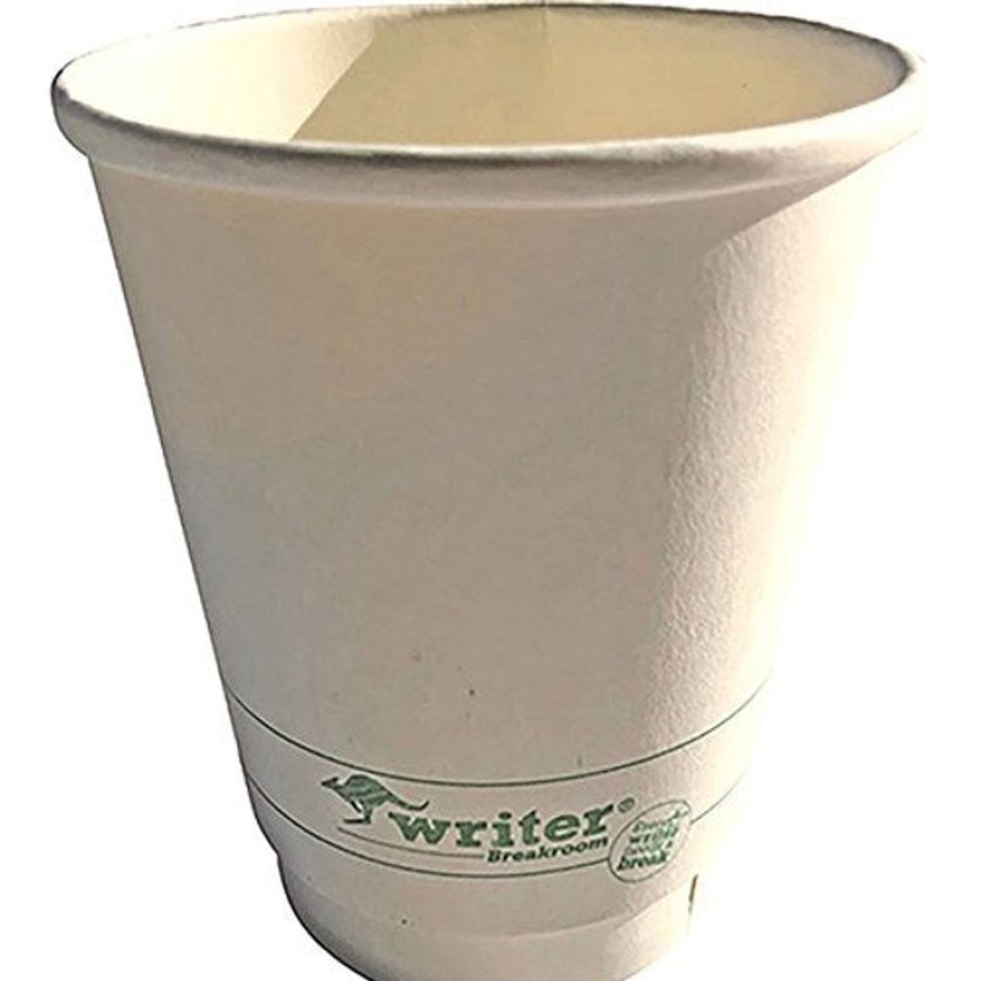 Cleaning & Safety/Kitchen | Writer Breakroom Writer Breakroom Eco Paper Cup 12Oz White Pack Of 25 Ctn20