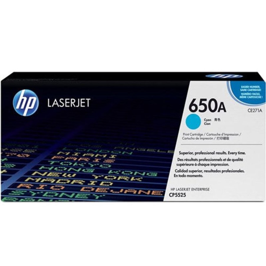 Toner | HP Hp 650A Laserjet Toner Cartridge Cyan Ce271A