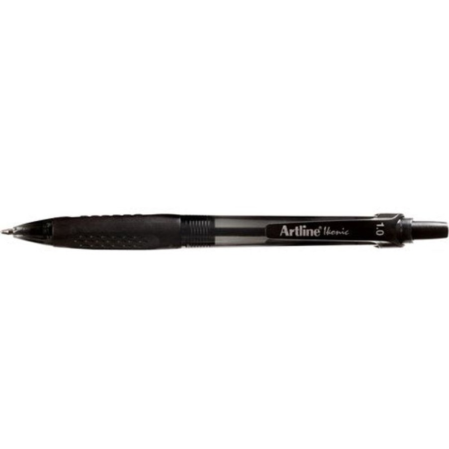 Telephones & Accessories | Artline Artline 8410 Ballpoint Pen Retractable Grip Medium 1Mm Black Box12