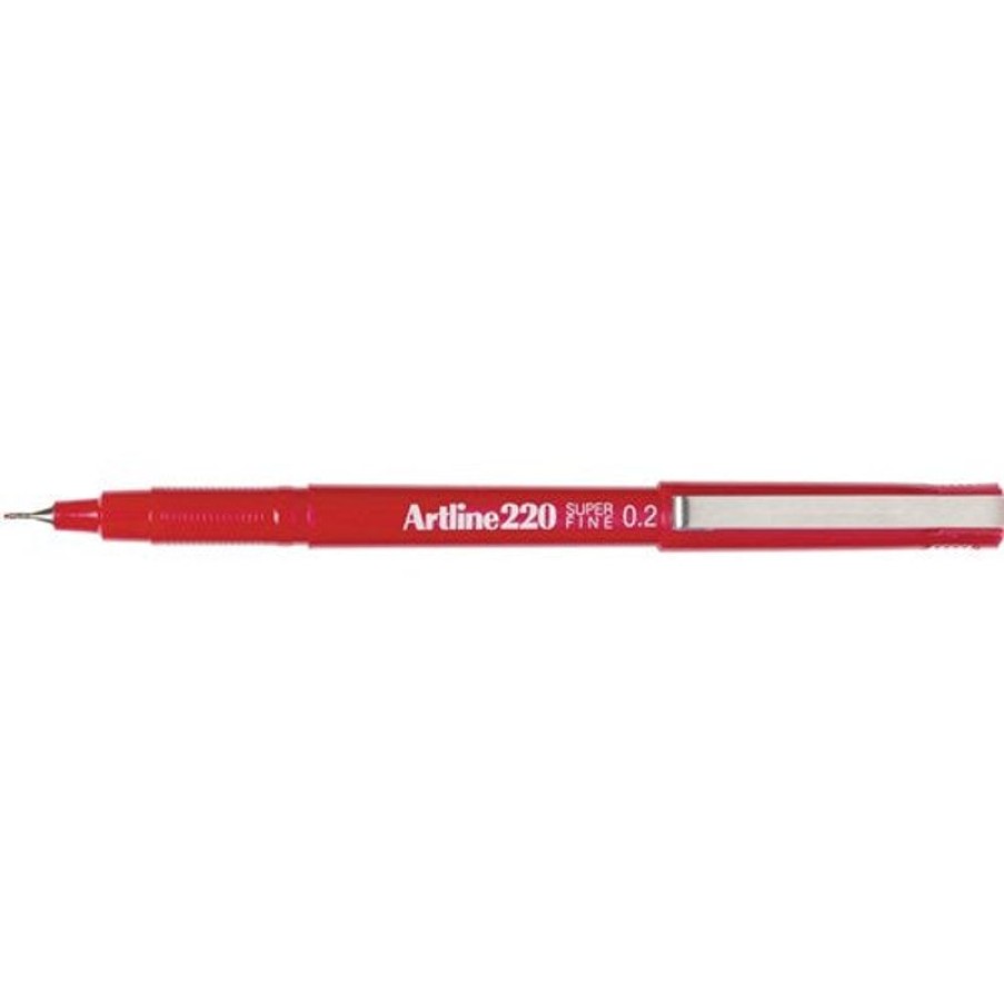 Cameras & Scanners | Artline Artline 220 Fineliner Pen Super Fine 0.2Mm Red