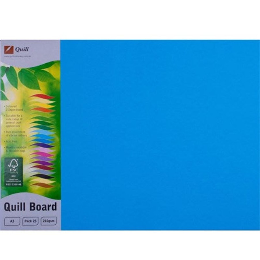 School Supplies/Art & Craft | Quill Quill Board A3 210Gsm Marine Blue Pack Of 25