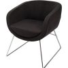 Chairs & Accessories | RapidLine Rapidline Splash Cube Lounge Chair Chrome Sled Base Charcoal Seat