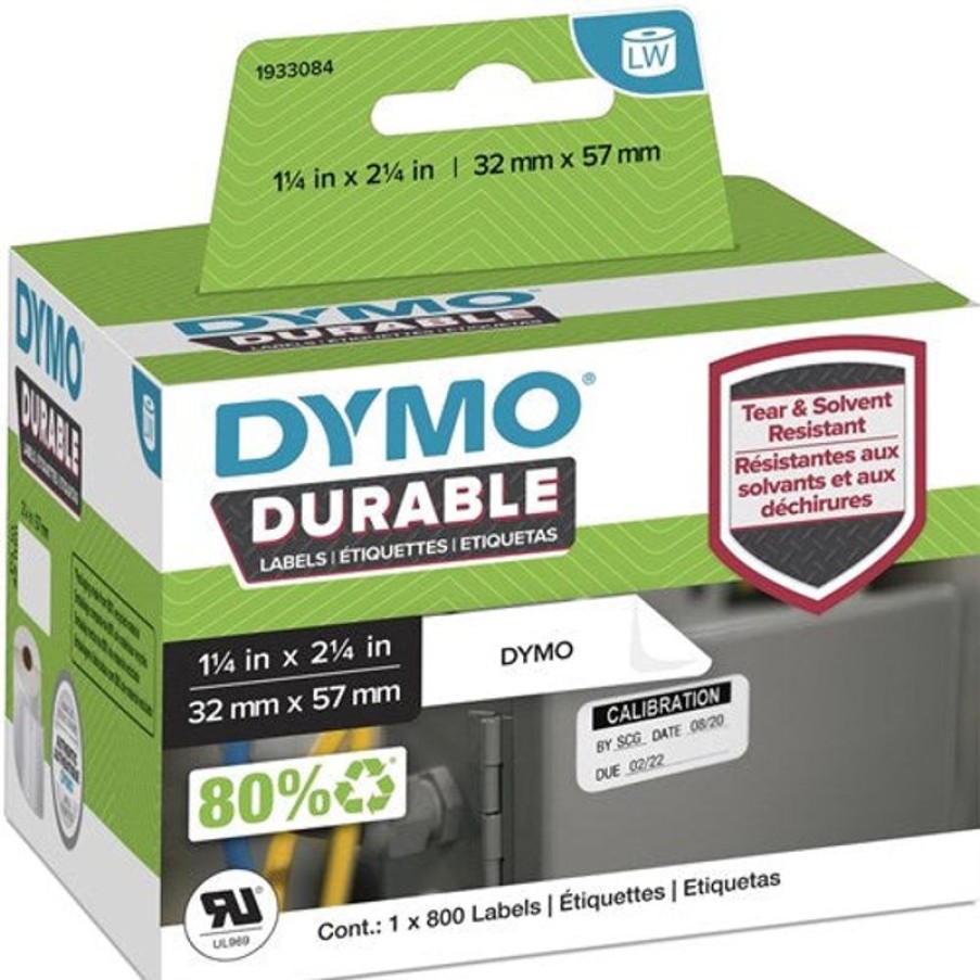 Labelling Machines & Accessories | Dymo Dymo Labelwriter Durable Industrial Labels 57Mm X 32Mm 800 Labels White