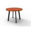 Office Furniture | RapidLine Rapidline Eternity Round Coffee Table 600D X 450Mmh Cherry Top Black Base