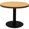 Office Furniture | RapidLine Rapidline Disc Base Coffee Table 600D X 450Mmh Beech Top Black Base