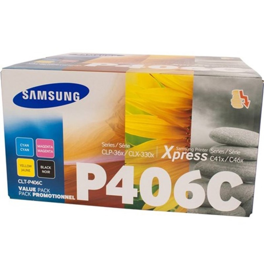 Toner | Samsung Samsung Clt-P406C Toner Cartridge Value 4 Pack Cymk