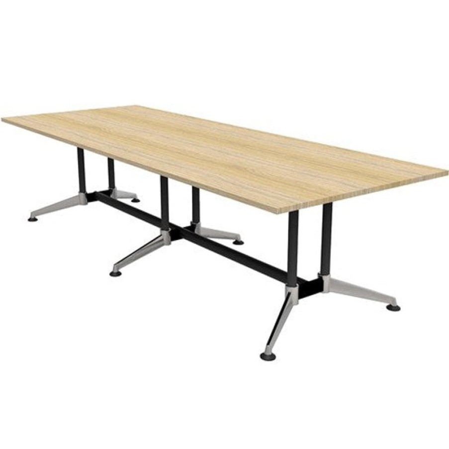 Office Furniture | RapidLine Rapidline Typhoon Boardroom Table 3200W X 1200D X 750Mmh Oak / Black