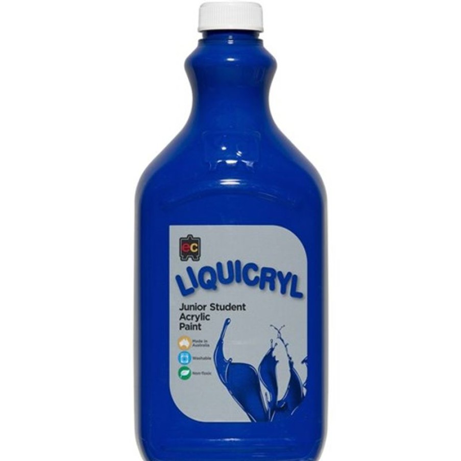 School Supplies/Art & Craft | EC Ec Liquicryl Paint 2 Litres Brilliant Blue