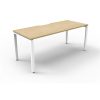 Office Furniture | RapidLine Rapidline Deluxe Infinity Desk Profile Leg Single Sided 1200W X 750D X 730Mmh Oak/White