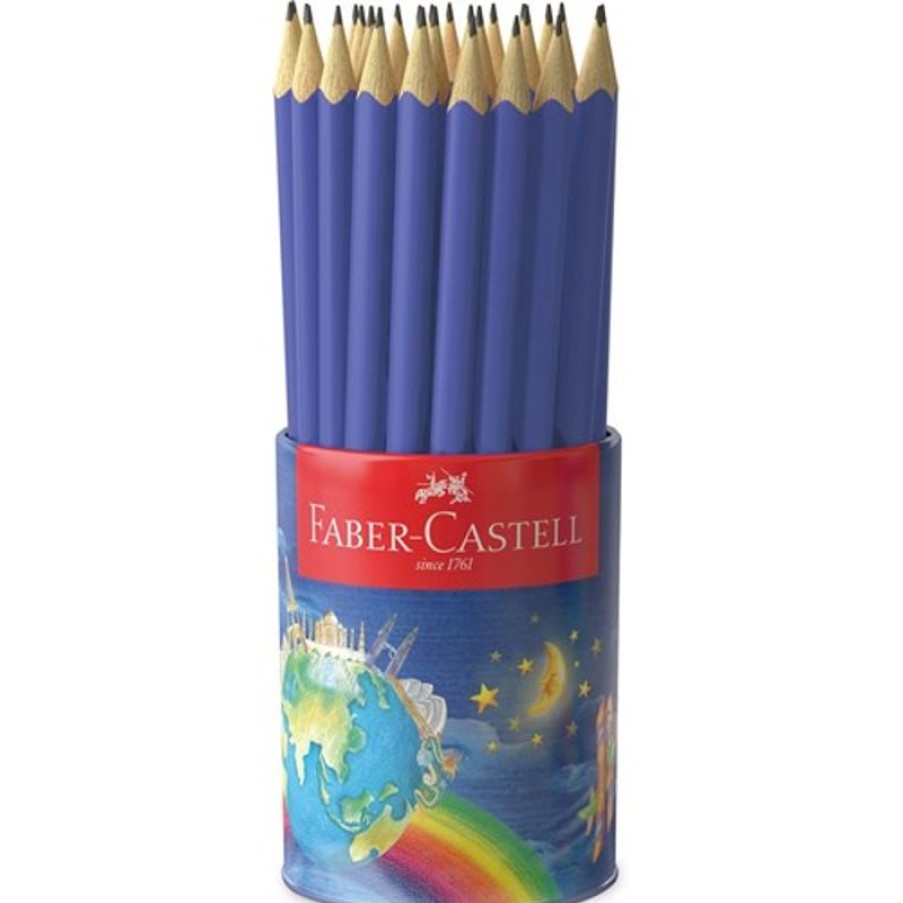 Pencils | Faber-Castell Faber-Castell Graphite Pencil Junior Triangle 2B Tin Cup Of 50