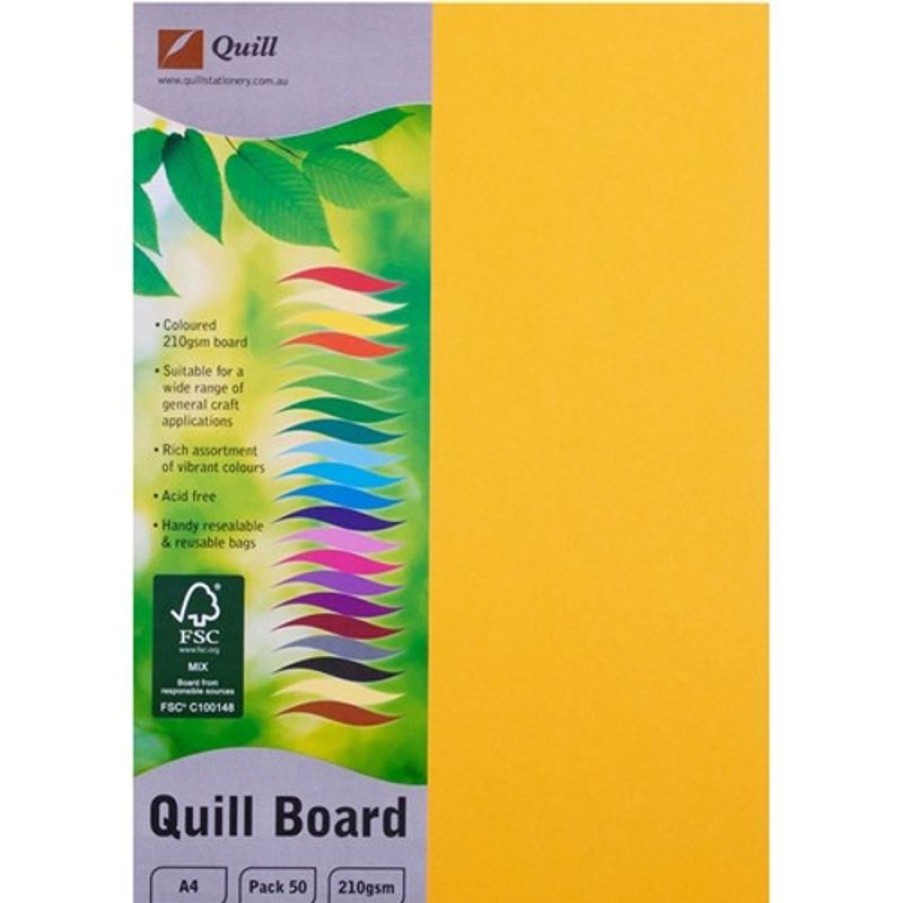 School Supplies/Art & Craft | Quill Quill Board A4 210Gsm Sunshine Pack Of 50