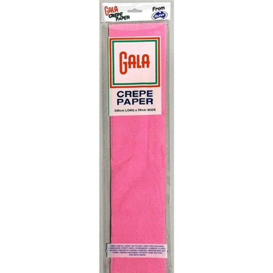 Telephones & Accessories | Alpen Alpen Gala Crepe Paper 240X50Cm Bright Pink Pack Of 12