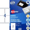 Telephones & Accessories | Avery Avery Weatherproof Address & Shipping Laser White L7071 99.1X139Mm 4Up 40 Labels