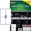 Telephones & Accessories | Avery Avery Identification Removable Heavy Duty Laser White L4774 99.1X139Mm 4Up 80 Labels