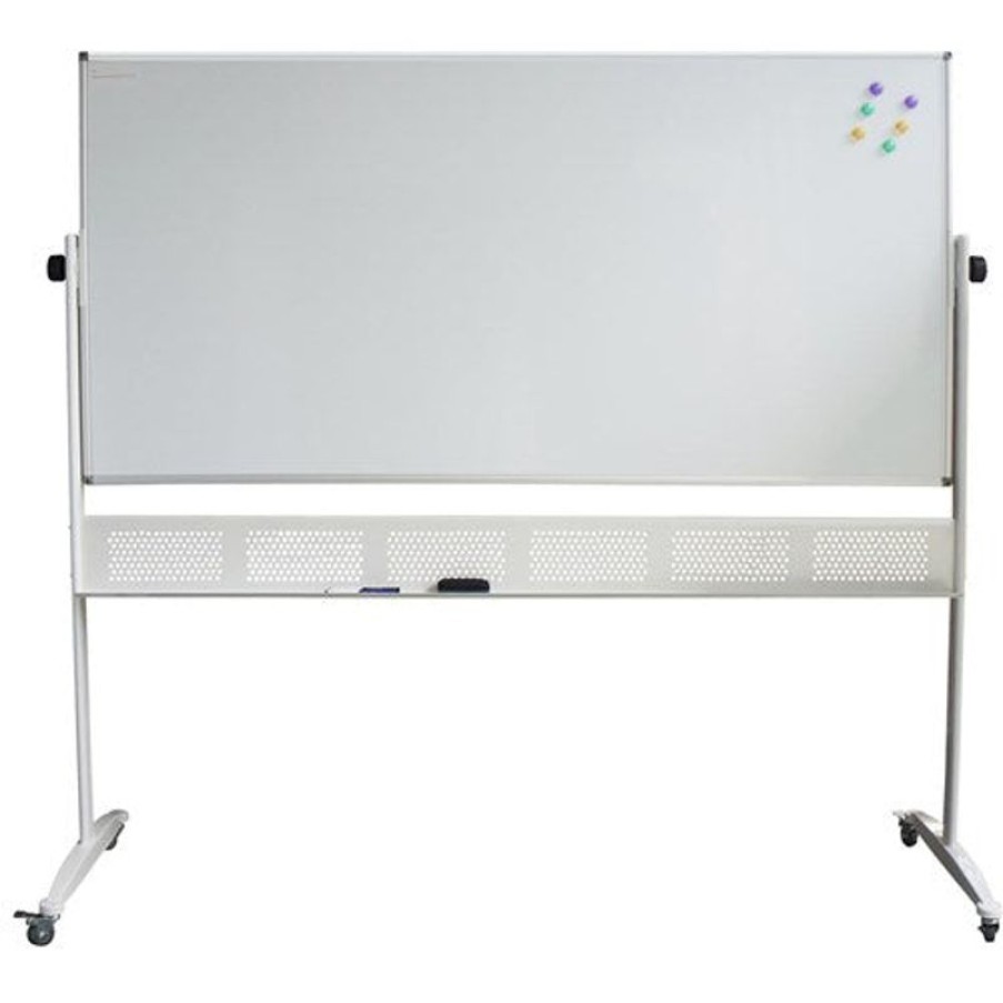 Whiteboards & Memo Boards | RapidLine Rapidline Porcelain Mobile Whiteboard 1500Wx 1200Mmh Aluminium Frame