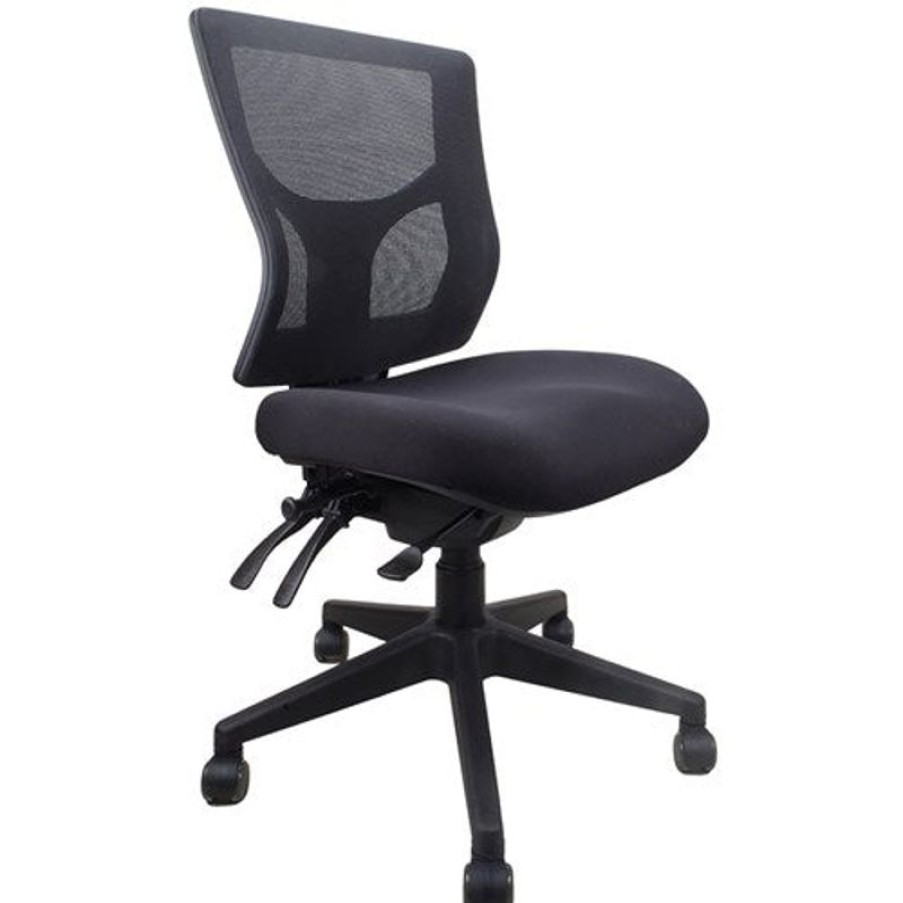 Chairs & Accessories | RapidLine Rapidline Milan Operator Chair Mesh Back Black