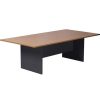 Office Furniture | RapidLine Rapidline Rectangle Boardroom Table 3200W X 1200D X 730Mmh Beech Top Ironstone Base