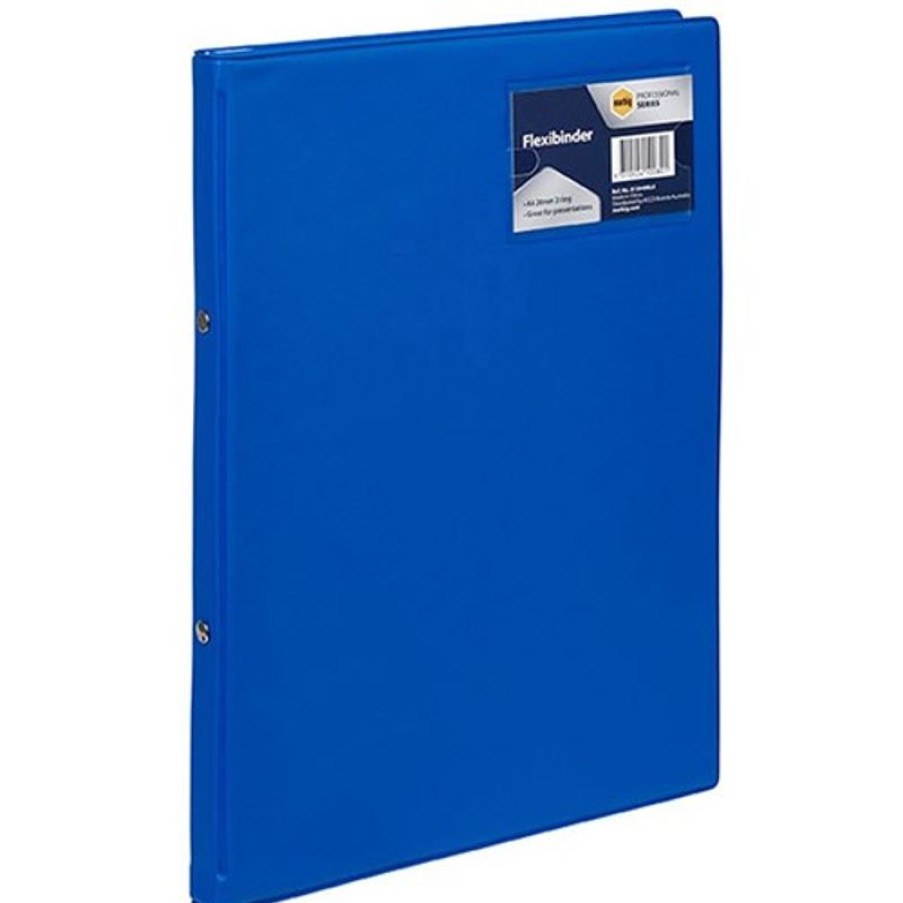 Binders & Folders | Marbig Marbig Professional Series Flexibinder Soft Cover A4 2 Ring 20Mm Royal Blue