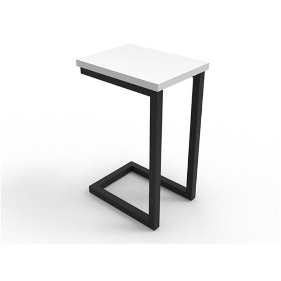 Office Furniture | RapidLine Rapidline Eternity Side Table 300W X 400D X 600Mmh White Top Black Base