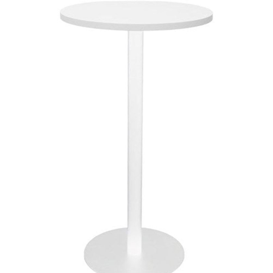 Office Furniture | RapidLine Rapidline Disc Base Dry Bar Table 600D X 1085Mmh White Top White Base