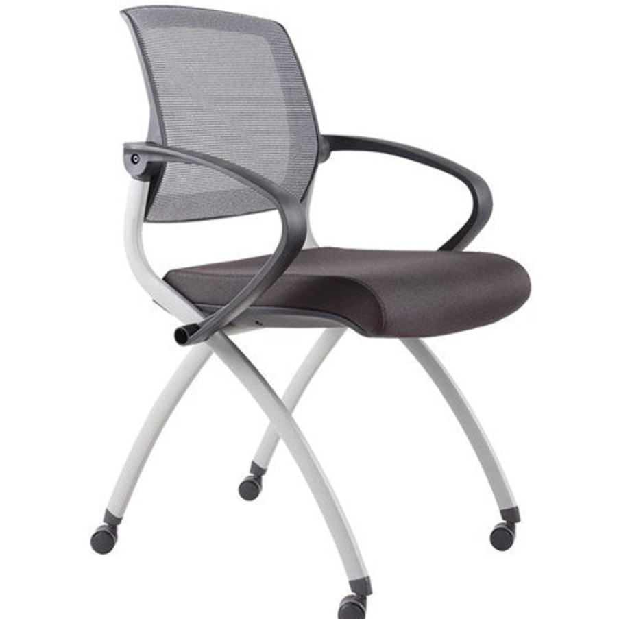 Chairs & Accessories | RapidLine Rapidline Zoom Training Chair Mesh Back Black With Grey Frame