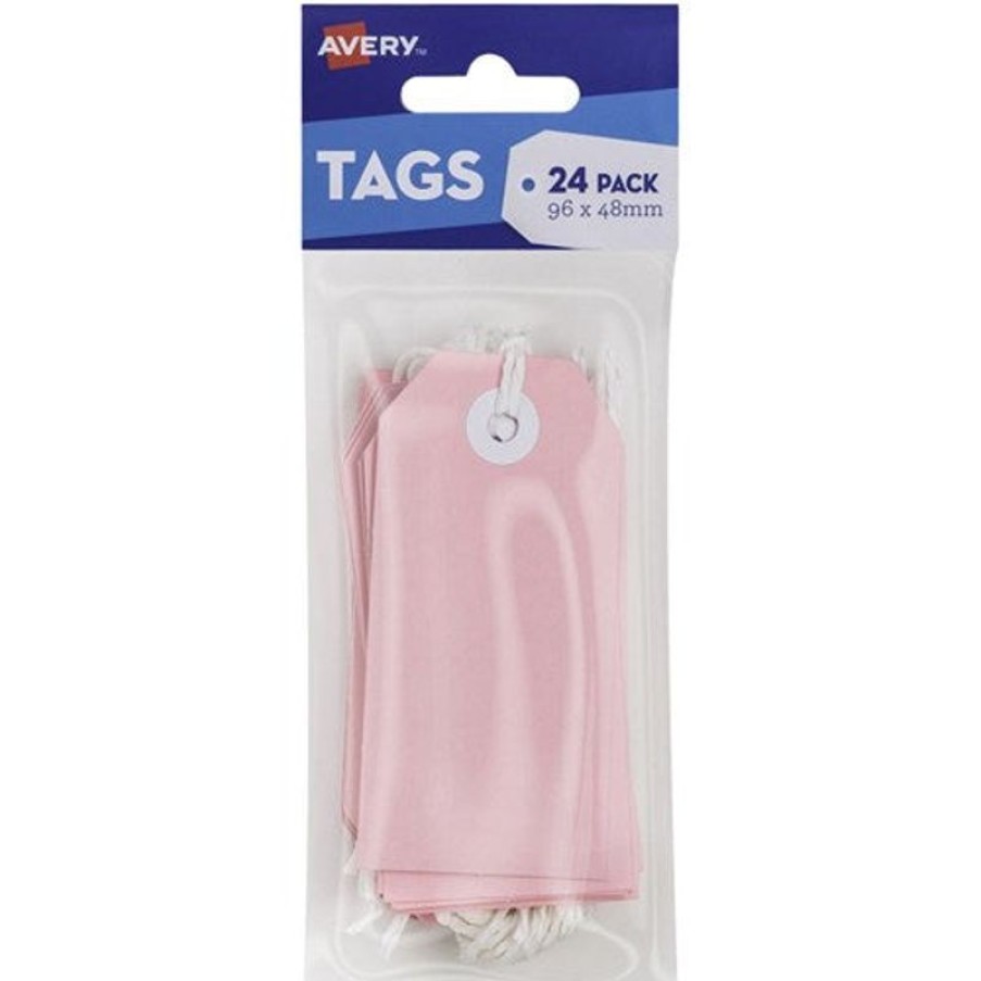 Telephones & Accessories | Avery Avery Tag-It Durable Tabs Shipping Tag Size 3 Pastel Pink Pack Of 24