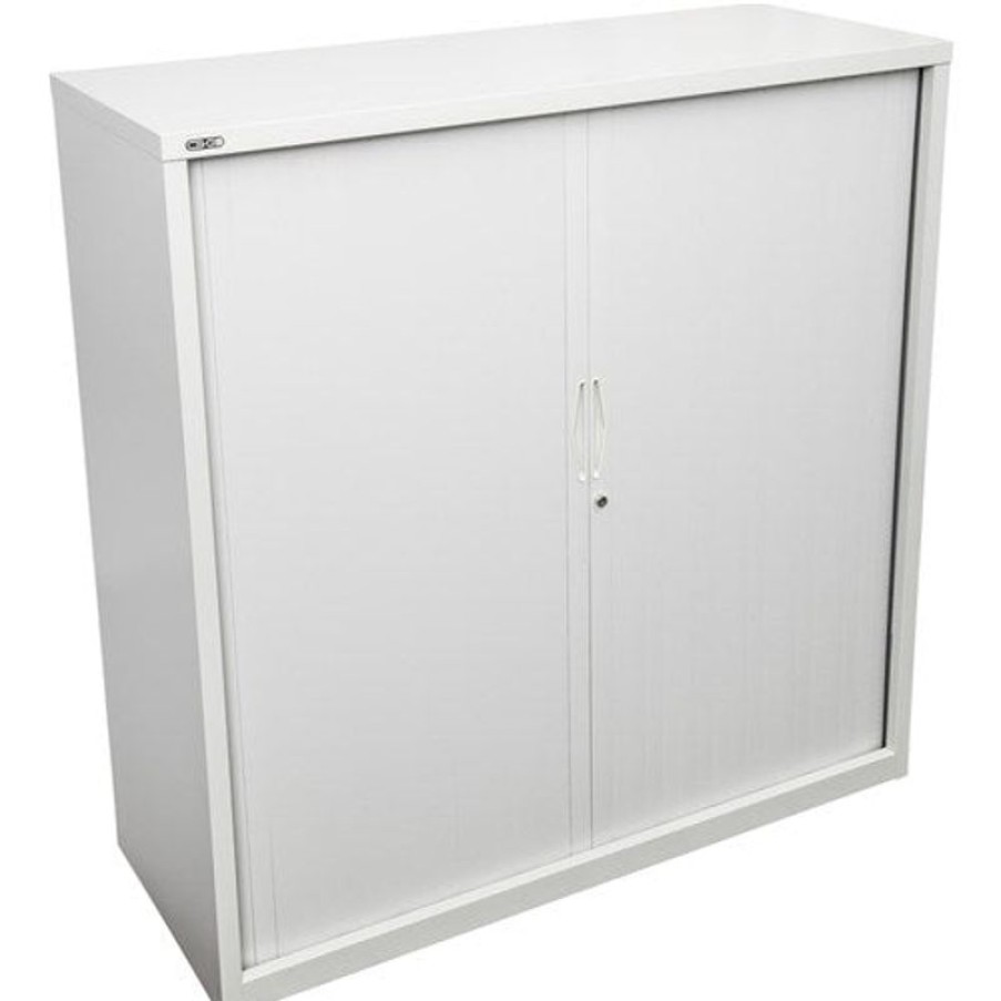 Storage | GO Rapidline Go Tambour Door Cupboard No Shelves Included 1200W X 473D X 1016Mmh White