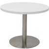 Office Furniture | RapidLine Rapidline Disc Base Coffee Table 600D X 450Mmh White Silver Base