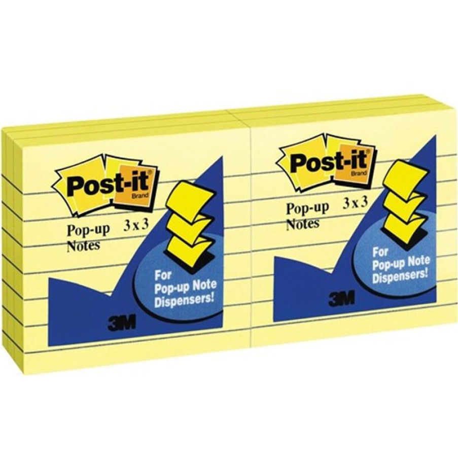 Notes & Flags | Post-It Post-It R335-Yl Pop Up Notes 76X76Mm Refill Lined Yellow Pack Of 6