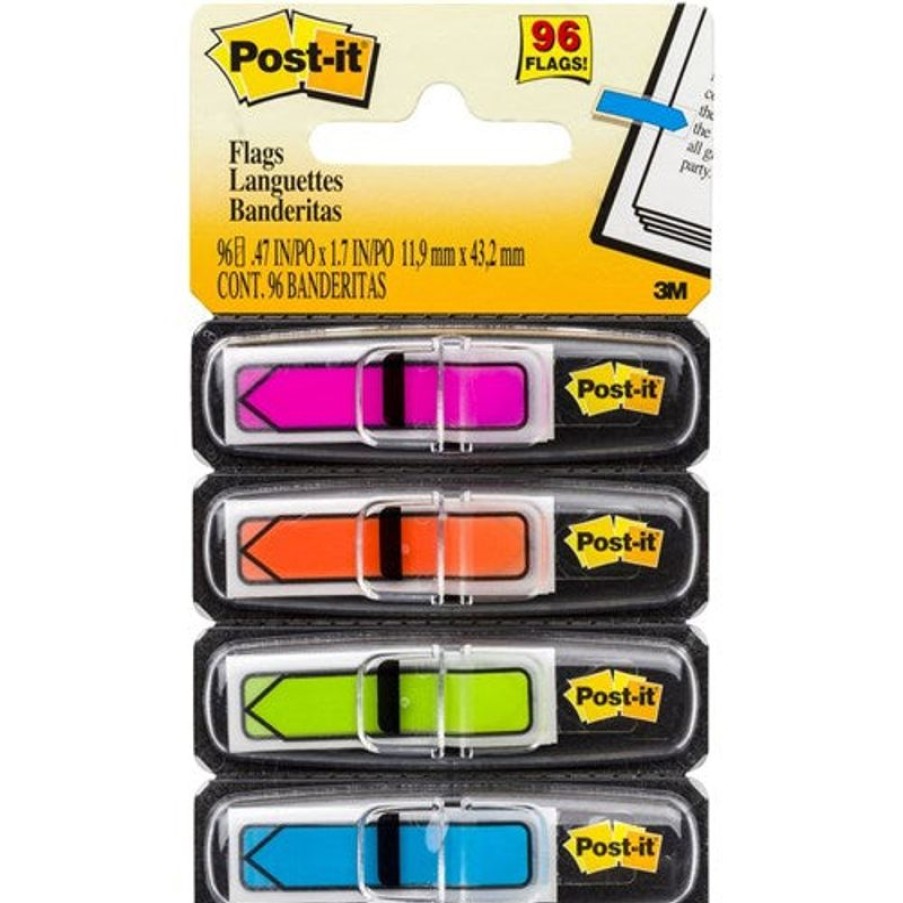 Notes & Flags | Post-It Post-It 684-Arr4 Arrow Flags 12X45Mm Bright Blue Green Pink Yellow Pack Of 96