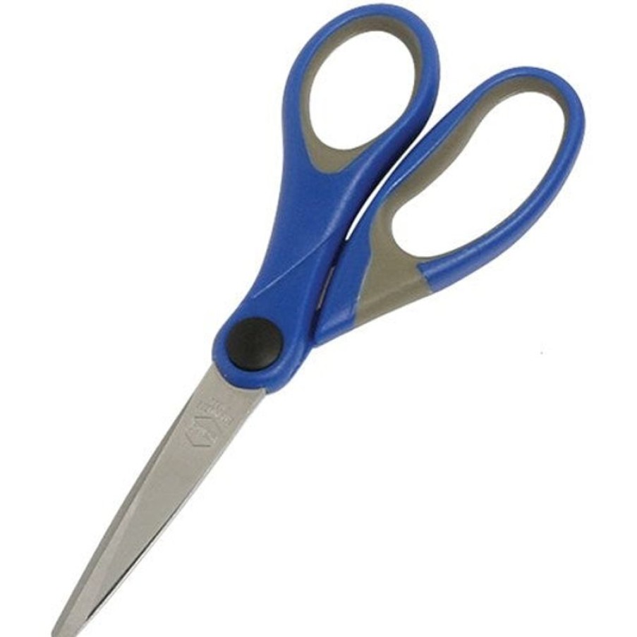 Scissors & Cutters | Marbig Marbig Comfort Grip Scissors 135Mm Blue & Grey Handle