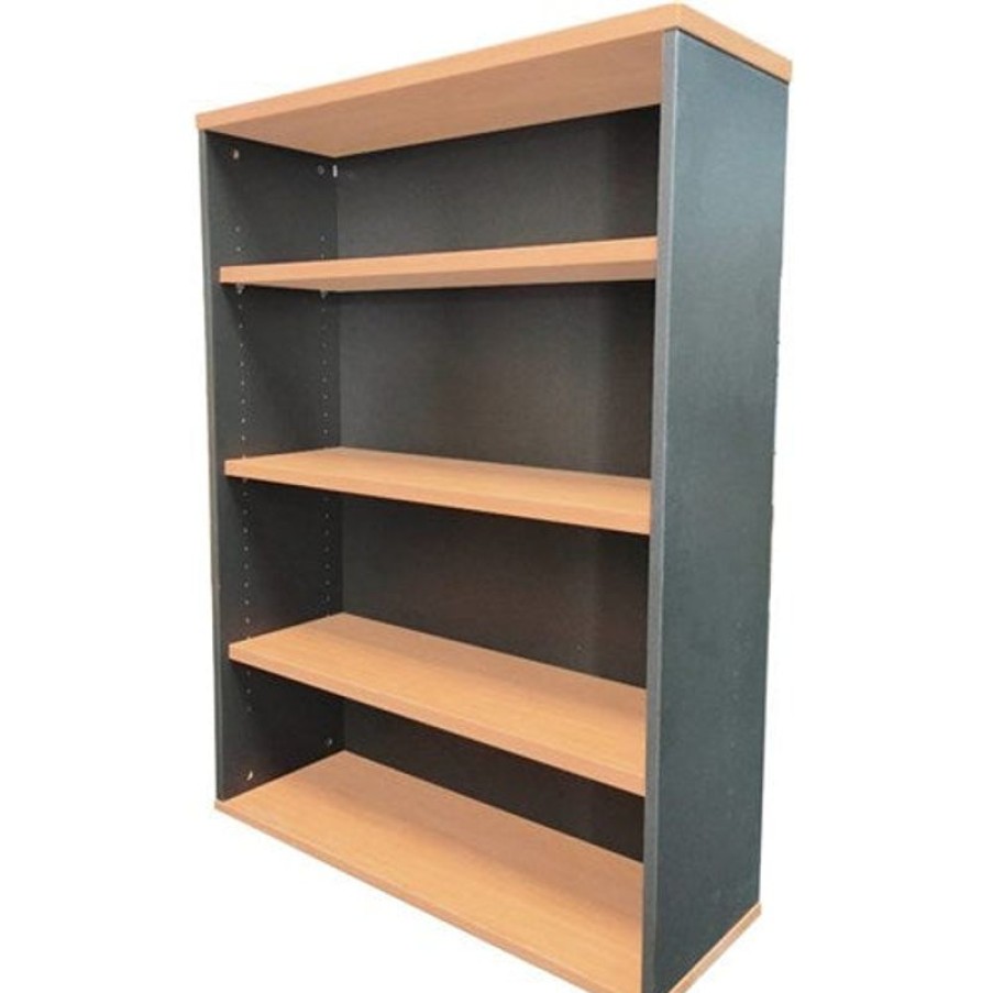 Storage | RapidLine Rapidline Rapid Worker Bookcase 3 Shelves 900W X 315D X 1200Mmh Beech And Ironstone