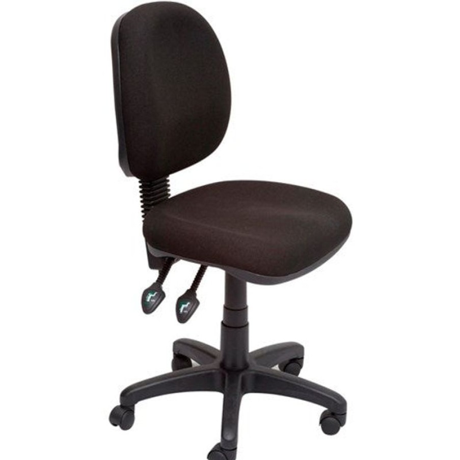 Chairs & Accessories | RapidLine Rapidline Ec070Bm Operator Chair Medium Back 2 Lever Black