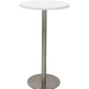 Office Furniture | RapidLine Rapidline Disc Base Dry Bar Table 600D X 1085Mmh White Silver Base