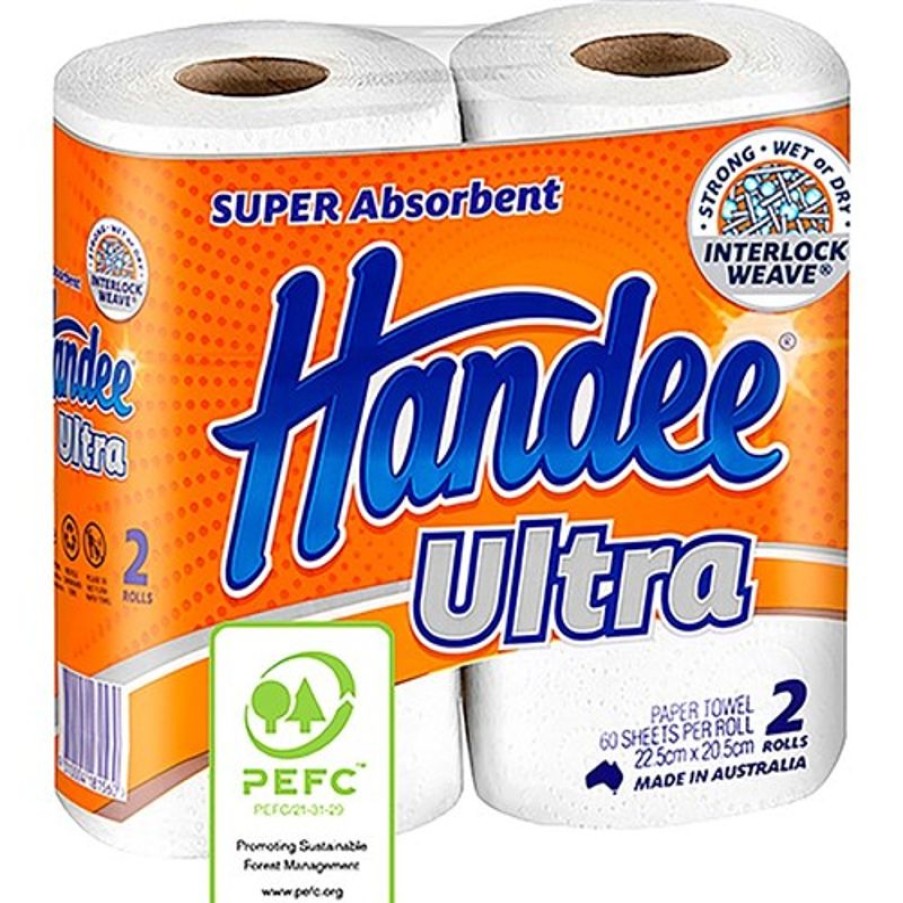 Telephones & Accessories | Handee Ultra Handee Ultra Kitchen Towel 2 Ply 60 Sheets Double Pack