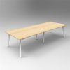 Office Furniture | RapidLine Rapidline Eternity Meeting And Boardroom Table 3200W X 1200D X 730Mmh Oak Top White Base