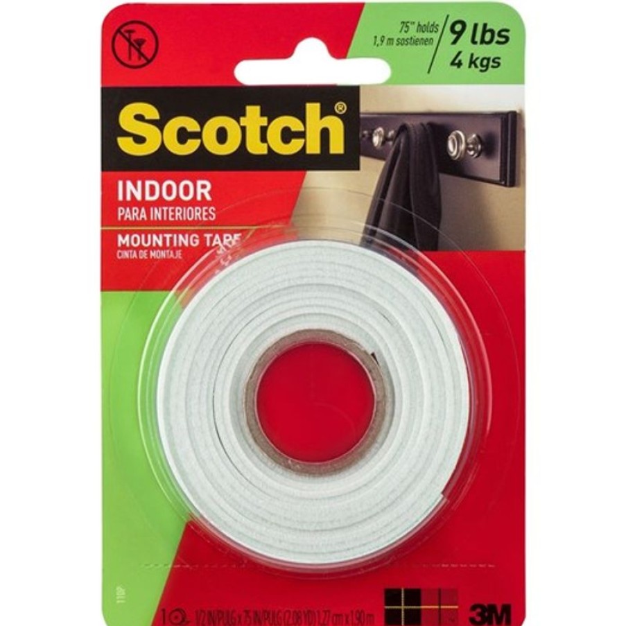 Tapes & Adhesives | Scotch Scotch 110P Mounting Tape 1.3Cmx1.9M Indoor Strip