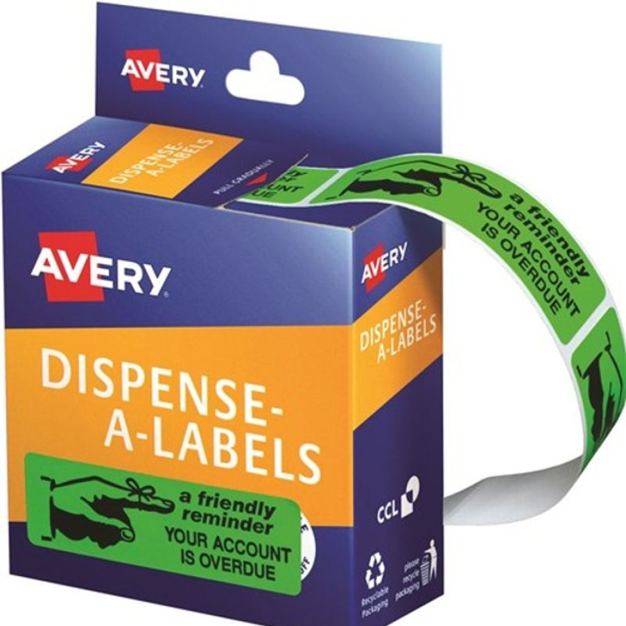 Telephones & Accessories | Avery Avery Removable Dispenser Labels 19X64Mm Friendly Reminder Green Pack Of 125