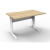 Office Furniture | RapidLine Rapidline Deluxe Rapid Span Straight Desk 1200W X 750D X 730Mmh Natural Oak/White