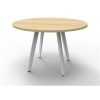 Office Furniture | RapidLine Rapidline Eternity Meeting Round Table 900D X 730Mmh Oak Top White Base