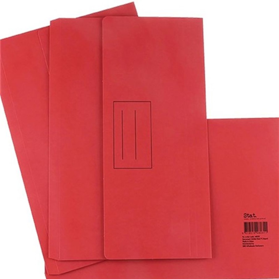 Telephones & Accessories | Stat Stat Document Wallet Foolscap Manilla 30Mm Gusset Red Pack25